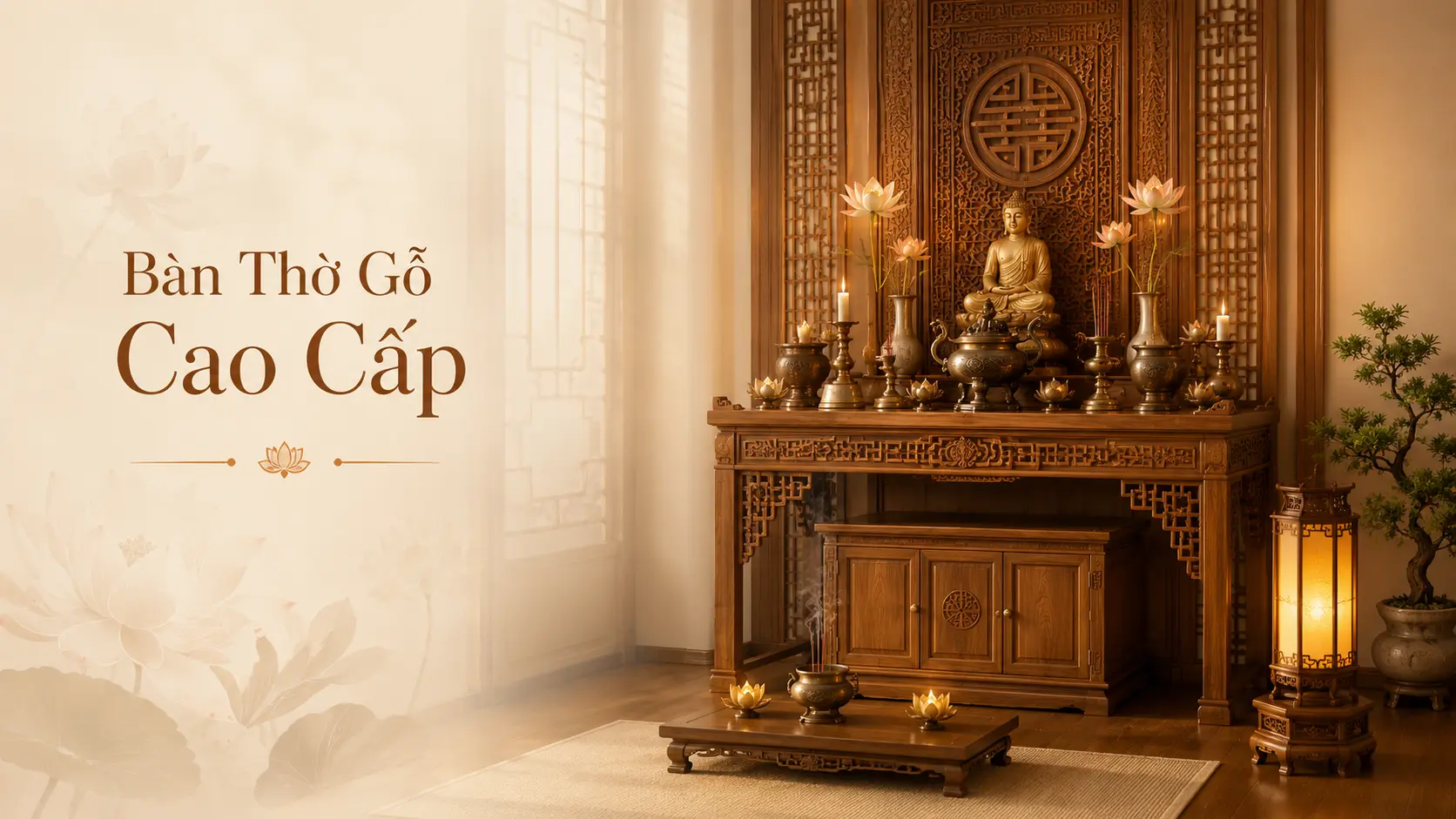 Bàn thờ gồ cao cấp