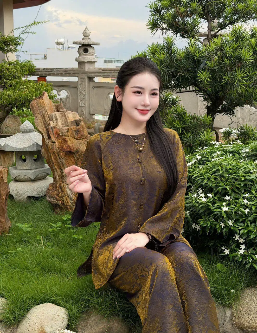 Bộ Quần Áo Đi Chùa Nữ An Nhiên,