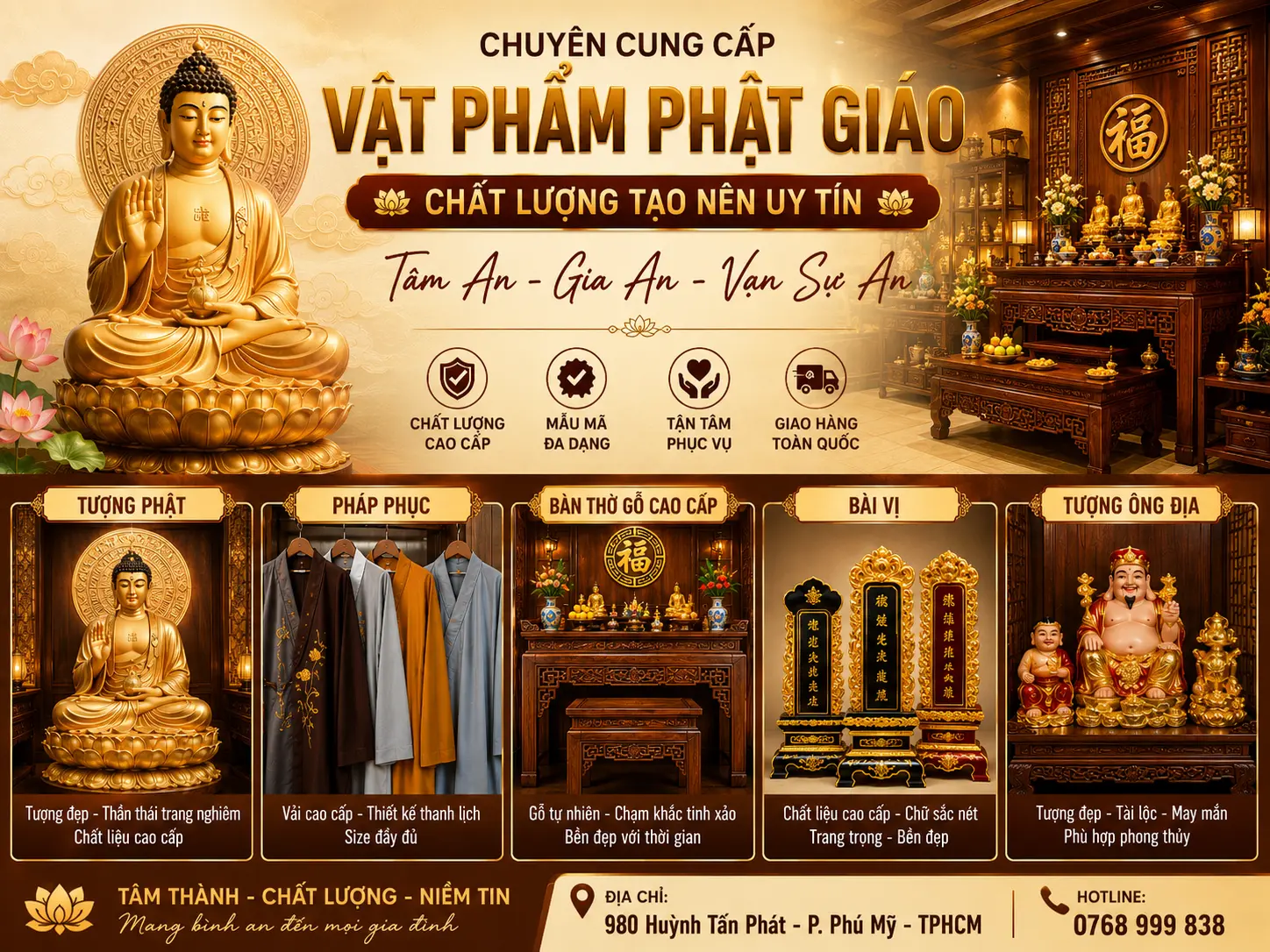 Cửa Hàng Vật Phẩm Phật Giáo - Phật Pháp Bảo Quang