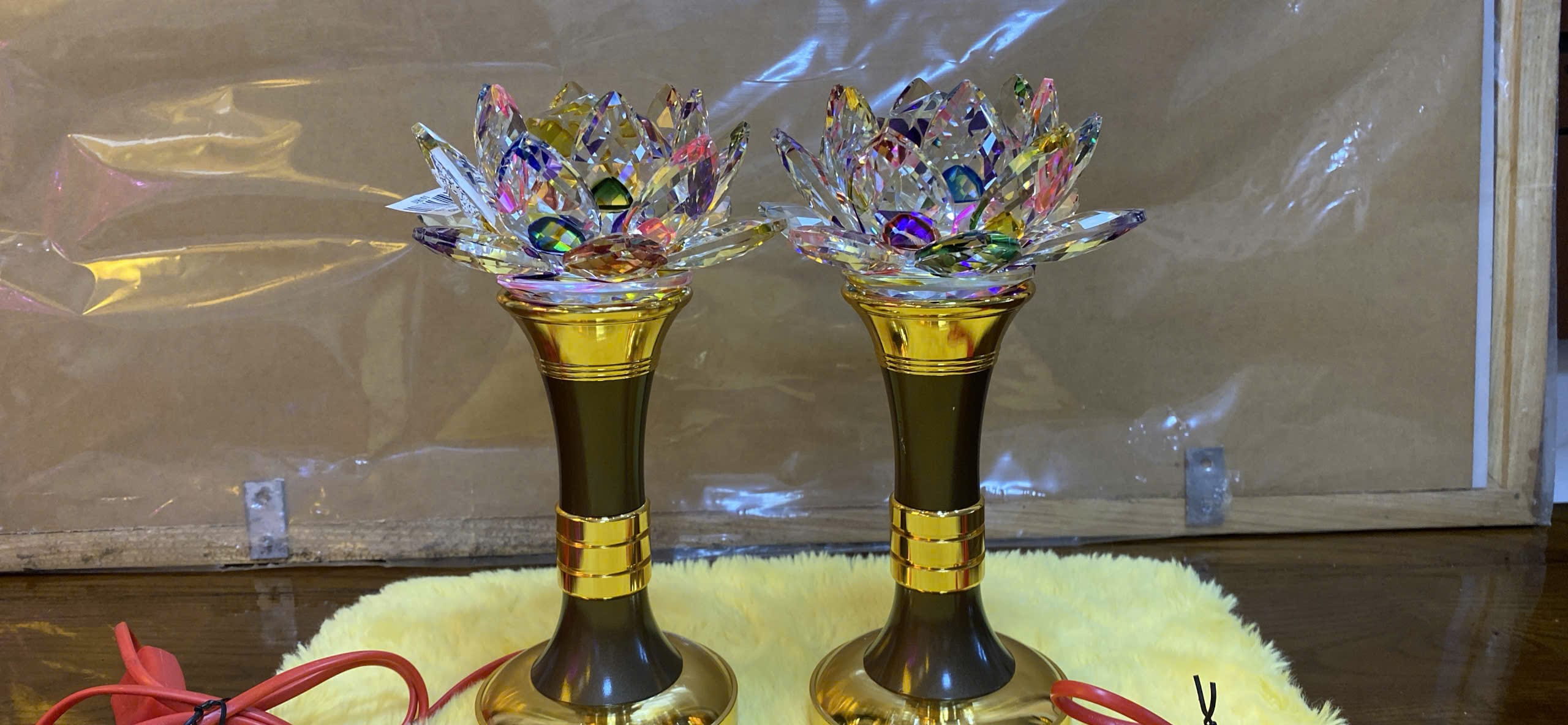 Đèn Hoa Sen Pha Lê HK02 (24cm)