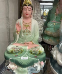 Quan Âm Áo Gấm Xanh Đá Cao Cấp