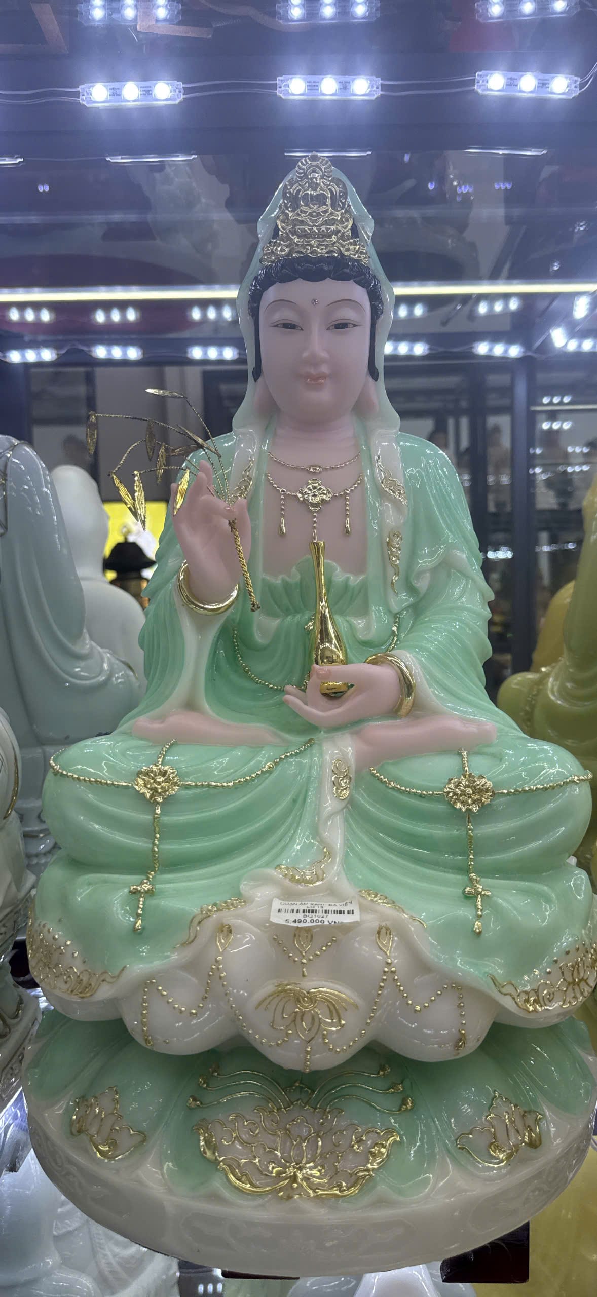 Quan Âm Đá Xanh Viền 19 Inch
