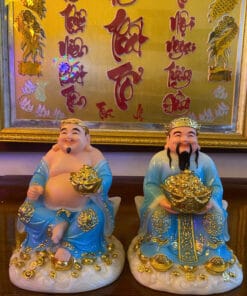 Tượng Tài Địa Đá 8 Inch màu xanh và hồng - Ảnh 2