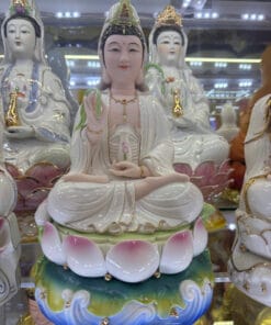 Quan Âm Đóa Sen Men Sứ Cao Cấp